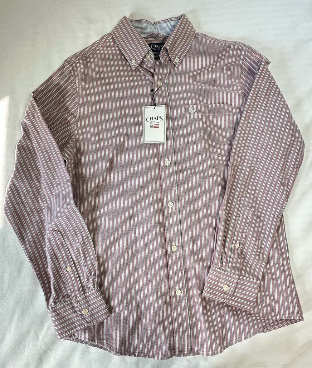 Chaps Striped Long Sleeve Button Down Shirt